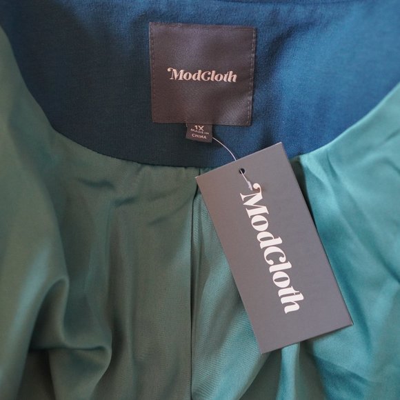 ModCloth 1X Blue Cloth Blazer - Picture 5 of 6